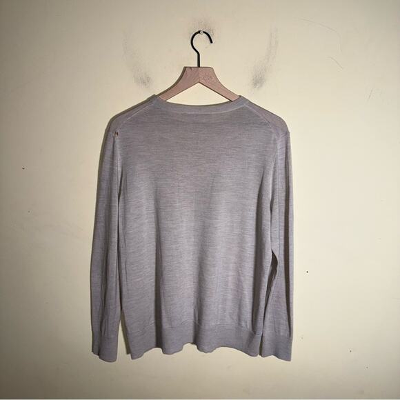 JENNI KAYNE classic quiet luxury merino wool lightweight tan sweater XL - Picture 4 of 4